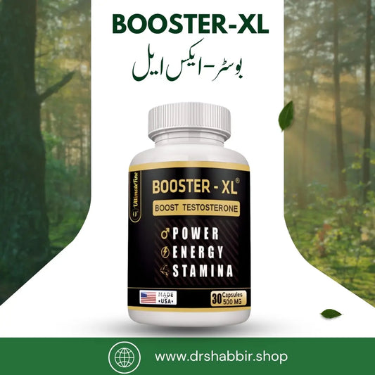 Booster-XL herbal testosterone booster capsules for male power, energy and stamina by Dr Shabbir in Pakistan